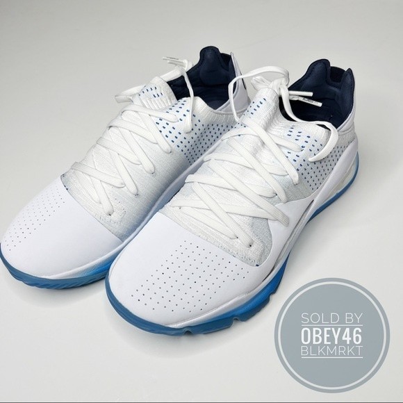 Rare 2017 Under Armour Curry 4 Low PE White Blue SAMPLE - Picture 2 of 9